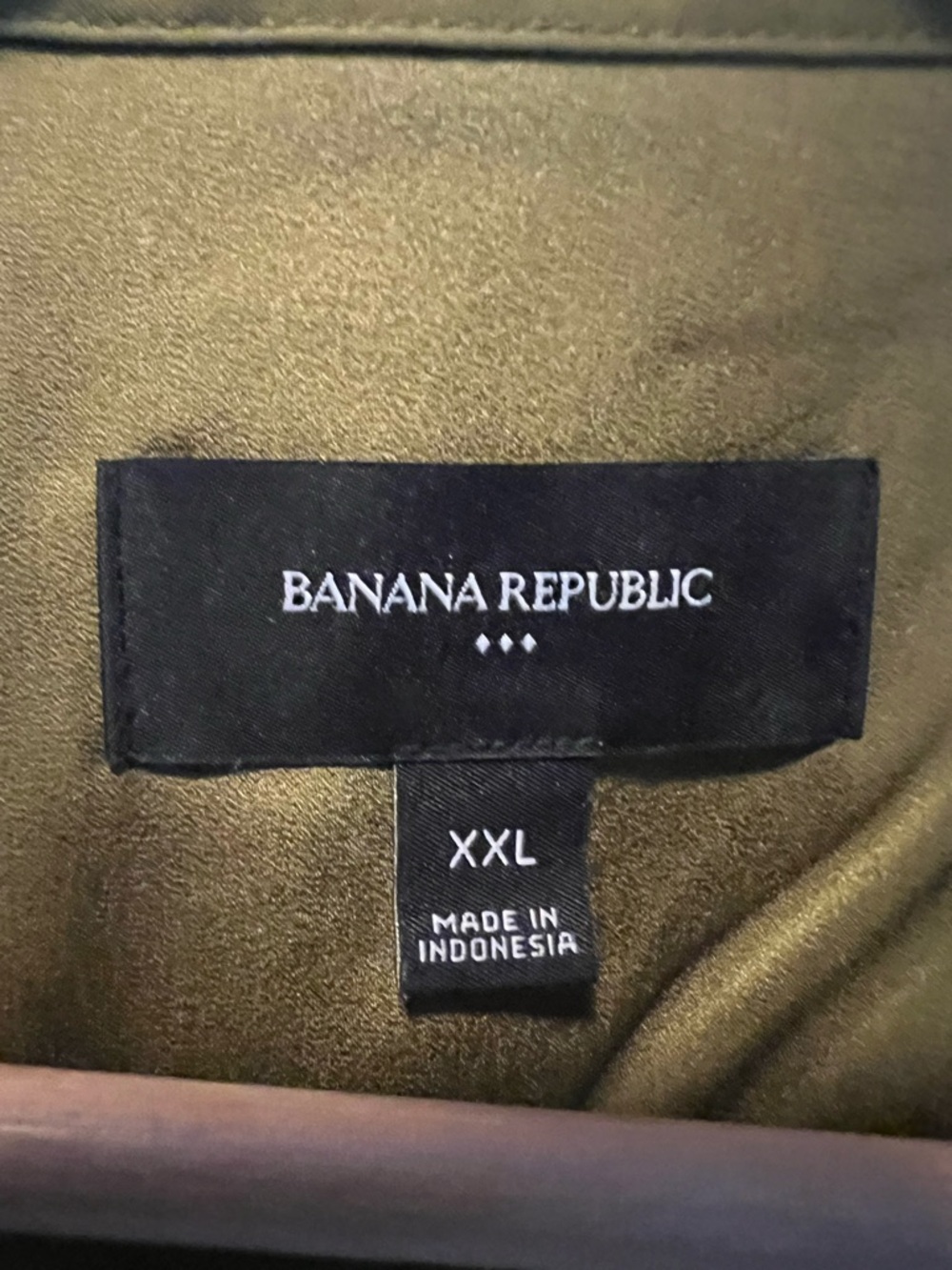 Banana Republic Women’s Crepe Volume-Sleeve Olive Green V-Neck Blouse XXL - Picture 4 of 10